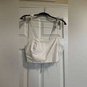 White cropped tank top size M